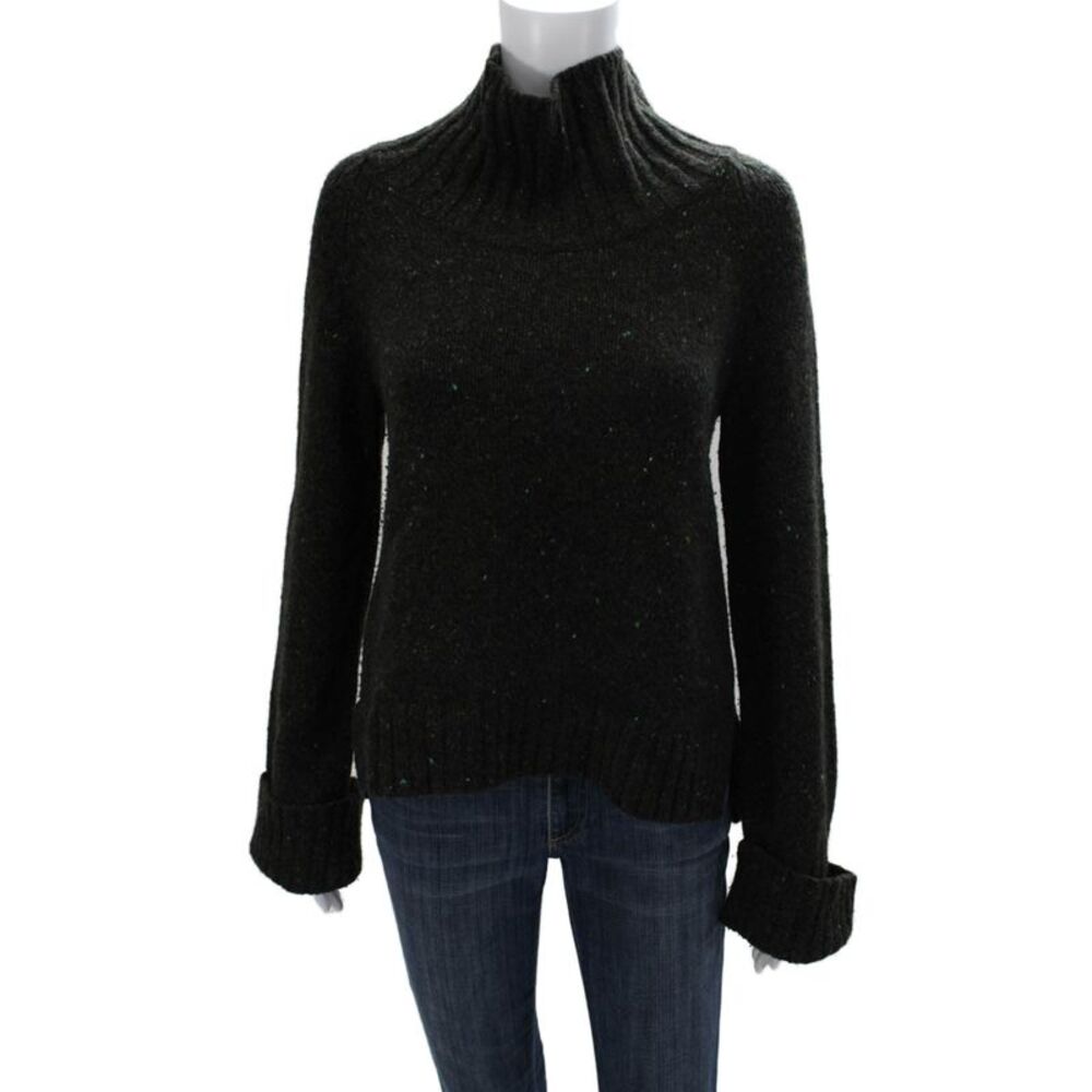 Tse Women Black Wool Turtleneck Long Sleeve Pullover Sweater Size S - Picture 1 of 4